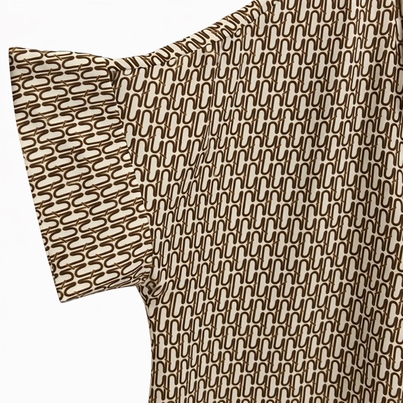 Worthington Printed Blouse Size L – Chic Neutral Geometric Pattern - Picture 6 of 6